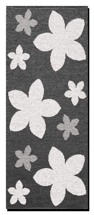 Flower svart HRD-Carpets